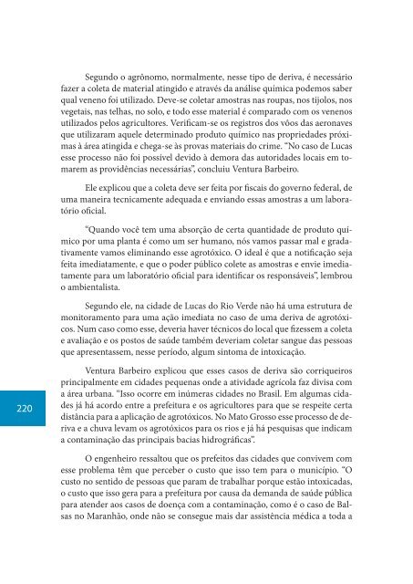 Um avião contorna o pé de jatobá e a nuvem de agrotóxico pousa ...