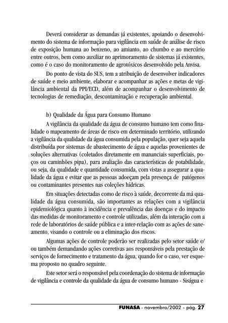 Vigilância Ambiental em Saúde Vigilância Ambiental em Saúde