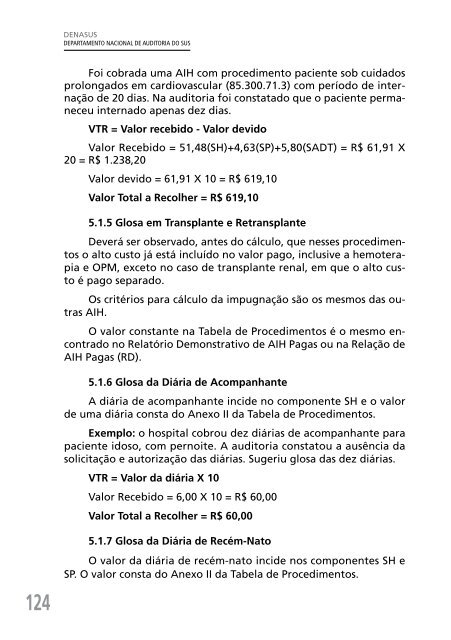 Auditoria na Assistência Ambulatorial e Hospitalar no SUS