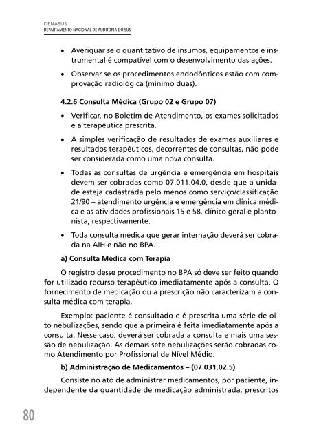 Auditoria na Assistência Ambulatorial e Hospitalar no SUS