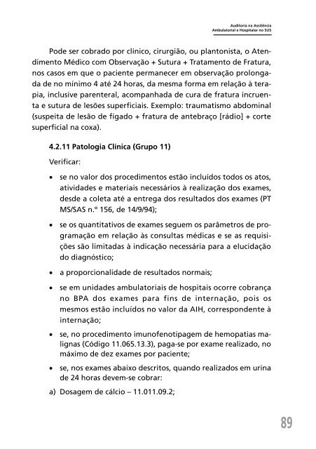 Auditoria na Assistência Ambulatorial e Hospitalar no SUS