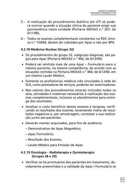 Auditoria na Assistência Ambulatorial e Hospitalar no SUS