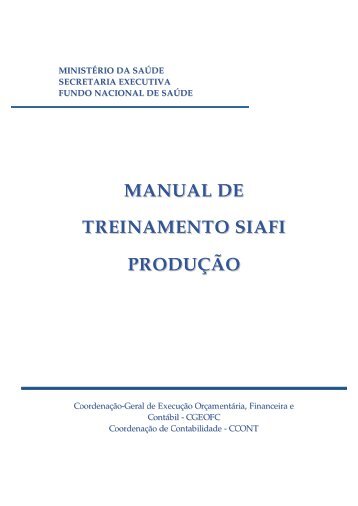 Manual SIAFI - BVS Ministério da Saúde
