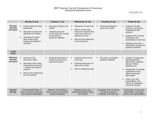 Notes and Decisions - International Records Management Trust