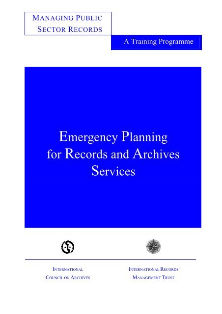 disaster planning and control - International Records Management ...