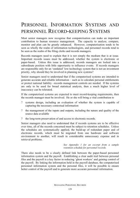 Managing Personnel Records - International Records Management ...