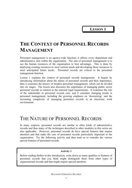 Managing Personnel Records - International Records Management ...