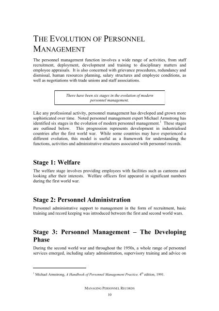 Managing Personnel Records - International Records Management ...