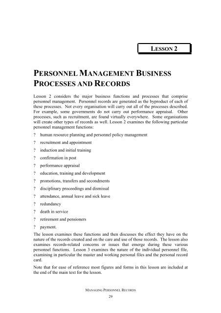 Managing Personnel Records - International Records Management ...