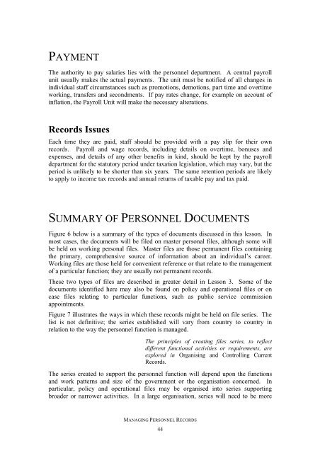 Managing Personnel Records - International Records Management ...