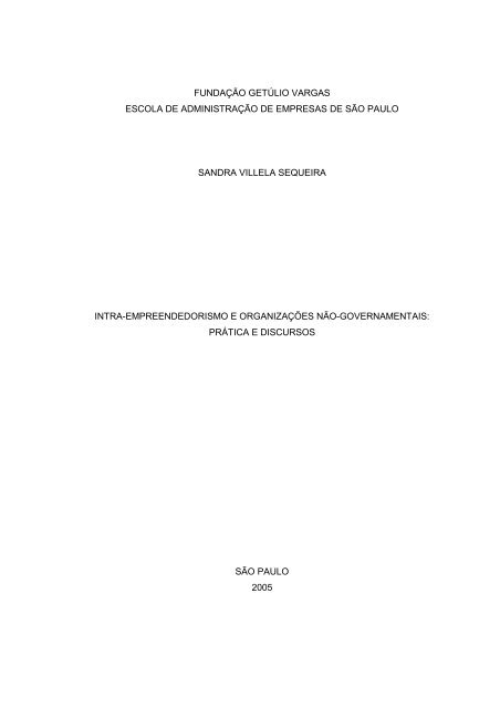 fundação getúlio vargas escola de administração de empresas