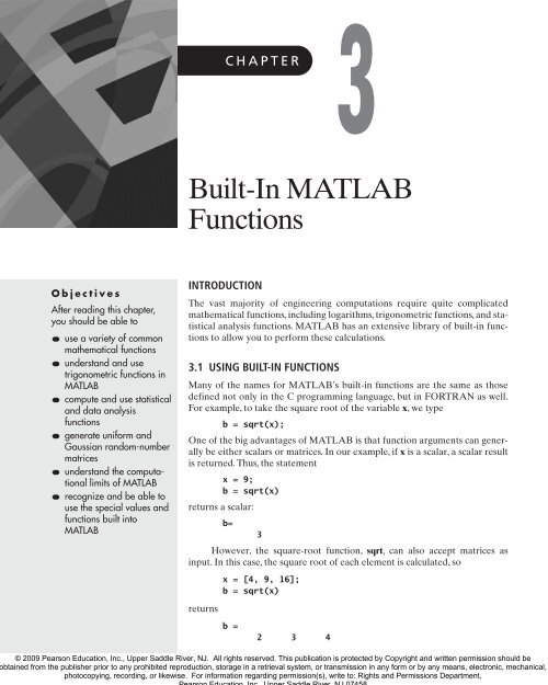 Built In Matlab Functions Nmsu Department Of Chemical