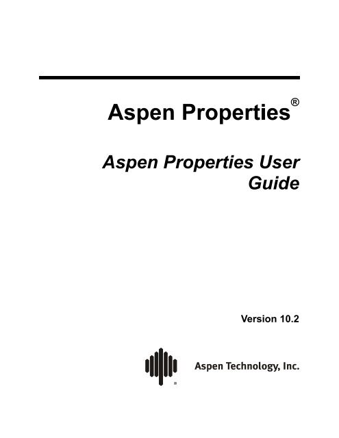 ASPEN PLUS® User Guide - NMSU: Department of Chemical ...