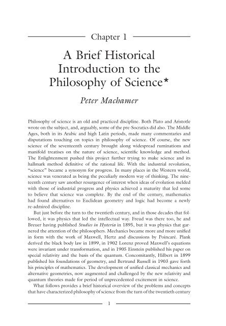 The Blackwell Guide to the Philosophy of Science - The Department ...