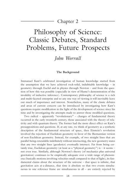 The Blackwell Guide to the Philosophy of Science - The Department ...