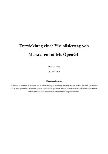 Entwicklung einer Visualisierung von Messdaten mittels ... - pille