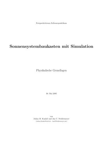 Sonnensystembaukasten mit Simulation