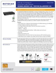 DOCSIS 3.0 Wireless-N Data Sheet Voice/Data Cable ... - Netgear