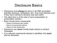 Disclosure Slides (PDF) - Hopkins CME Blog