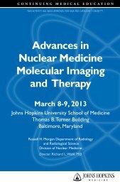 Advances in Nuclear Medicine Molecular Imaging - Hopkins CME Blog