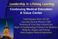 A Value Center - Hopkins CME Blog