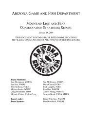Mountain Lion and Bear Conservation Strategies Report, AGFD, Jan ...