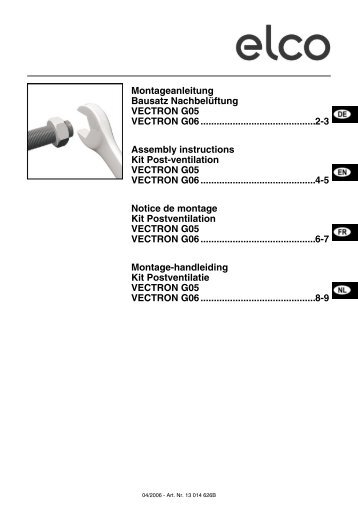 Montageanleitung Bausatz Nachbelüftung VECTRON G05 ...