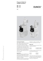 Pressure limiter for multiple actuators ÜB…A2 NB…A2
