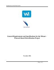 General Requirements and Specifications for the Mirant – Winrock ...
