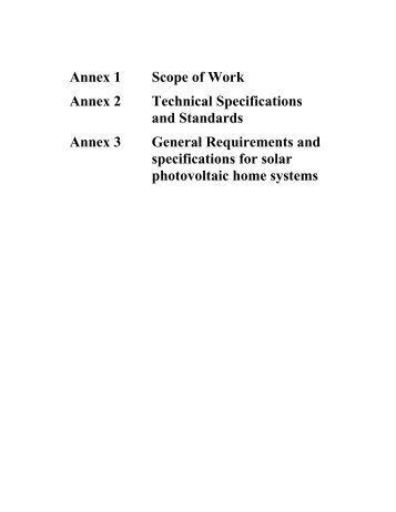 Annex 1 To 3. Scope Of Work, Specifications - Alliance for Mindanao ...