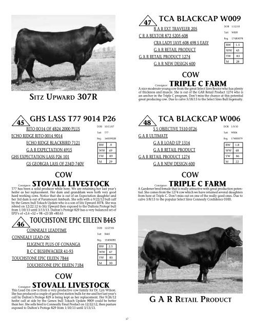 To All Beef Producers - angus beef cattle sales by the southwest ...