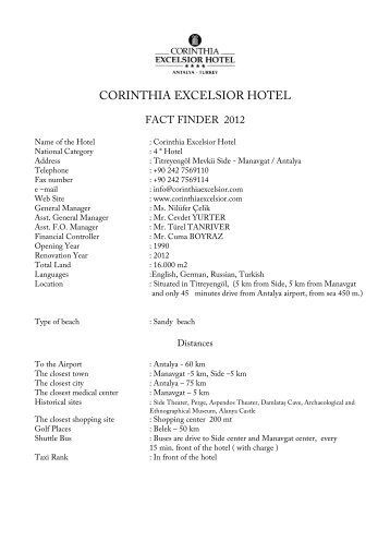 CORINTHIA EXCELSIOR HOTEL