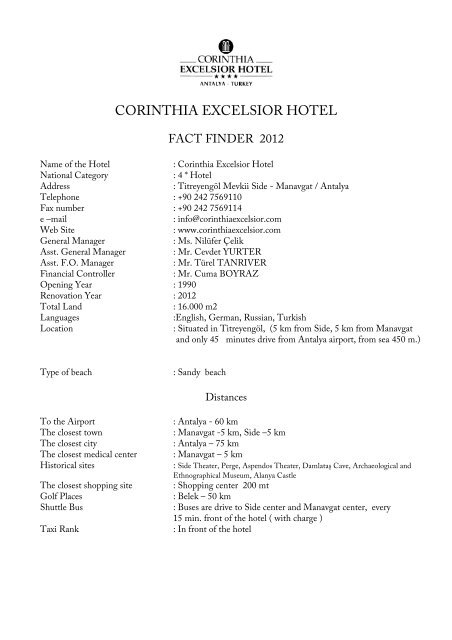 CORINTHIA EXCELSIOR HOTEL