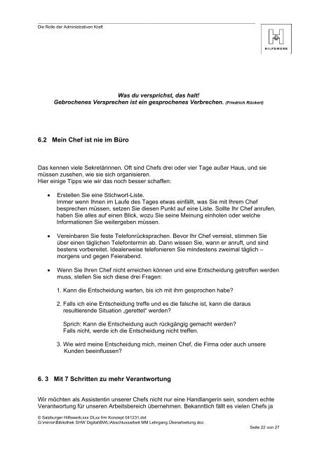 Hausarbeit „Die Rolle der Administrativen Kraft“ - Seite wir geladen...