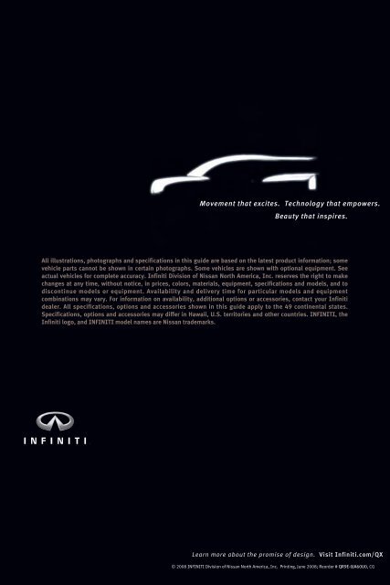 2009 QX Quick Reference Guide - Infiniti Owner Portal