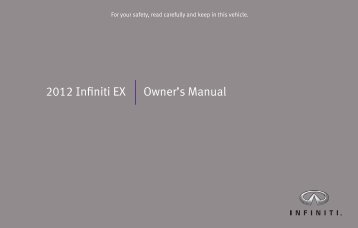 2012 Infiniti EX35 | Owner's Manual - Infiniti Owner Portal - Infiniti USA