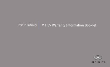 Warranty Information Booklet - Infiniti Owner Portal - Infiniti USA