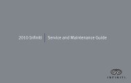 2010 Infiniti Service and Maintenance Guide - Infiniti Owner Portal ...