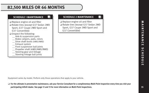 2010 Infiniti Service and Maintenance Guide - Infiniti Owner Portal ...