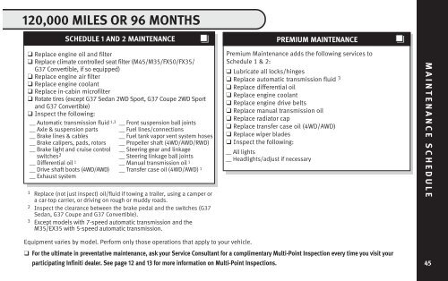 2010 Infiniti Service and Maintenance Guide - Infiniti Owner Portal ...