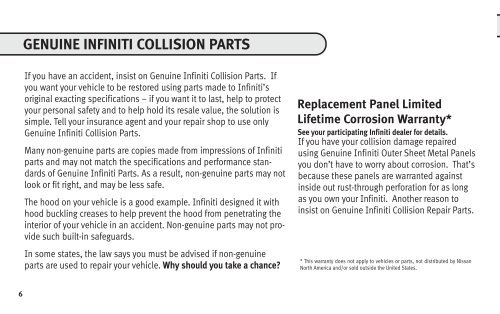 2010 Infiniti Service and Maintenance Guide - Infiniti Owner Portal ...