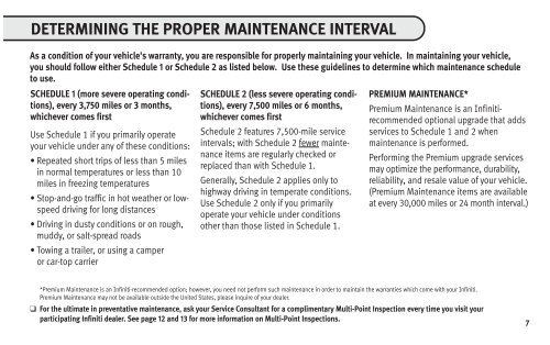 2010 Infiniti Service and Maintenance Guide - Infiniti Owner Portal ...