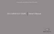 2011 Infiniti G37 Coupe Owner's Manual - Infiniti Owner Portal