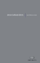 2010 Infiniti EX35 Quick Reference Guide - Infiniti Owner Portal