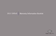 2011 Infiniti Warranty Information Booklet - Infiniti Owner Portal