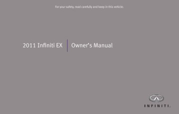 2011 Infiniti EX35 Owner's Manual - Infiniti Owner Portal