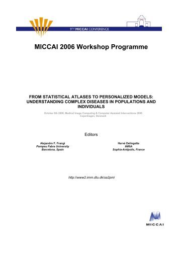 MICCAI 2006 Workshop Programme - Fei