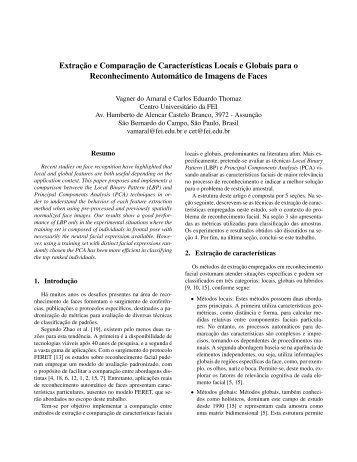 Extracao e comparacao de caracteristicas locais e globais para ... - Fei