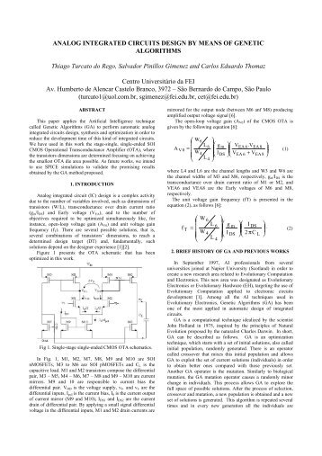 ANALOG INTEGRATED CIRCUITS DESIGN BY MEANS OF GENETIC ALGORITHMS ...