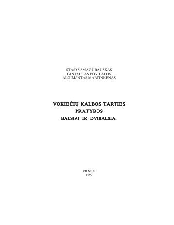 vokiečių kalbos tarties pratybos - VPU biblioteka - Vilniaus ...